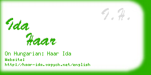ida haar business card